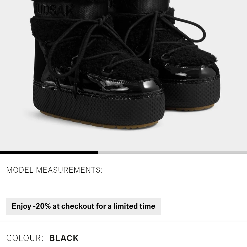 RUDSAK Glossy Black Kids Snow Boots